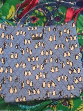 Vera Bradley Blue Penguins Tote